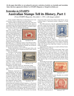 Australian Stamps Tell its History, Part 1