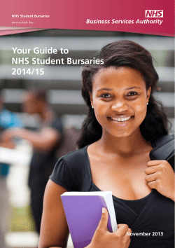 Your Guide to NHS Student Bursaries 2014/15