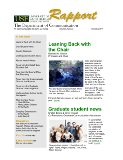 Leaning Back with the Chair Graduate student news