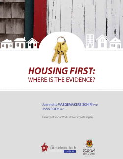 Housing first – Where is the Evidence?