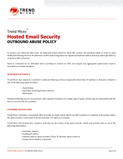 Hosted Email Security OUTBOUND ABUSE POLICY