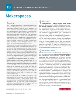 7 Things You Should Know About Makerspaces