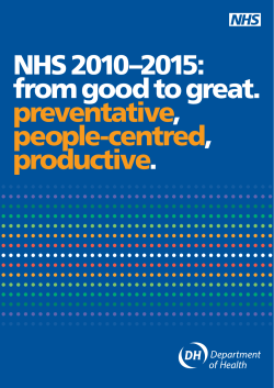 NHS 2010–2015: from good to great. preventative, people