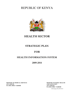 REPUBLIC OF KENYA - World Health Organization