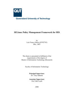 SELinux Policy Management Framework for HIS