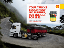 your trucks couLD now go further, for Longer, for Less.