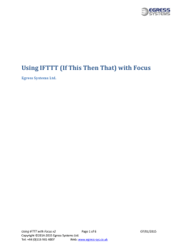 Using IFTTT (If This Then That) with Focus