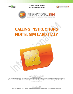 calling instructions noitel sim card italy