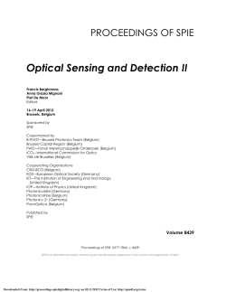 Optical Sensing and Detection II