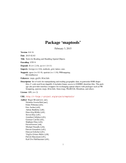 Package `maptools`