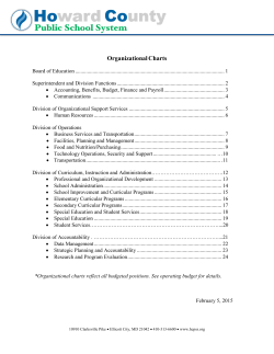 HCPSS Organizational Charts