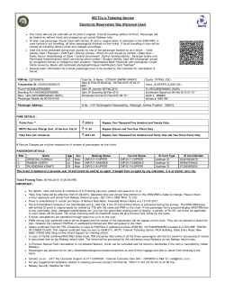 IRCTCs eTicketing Service Electronic Reservation Slip (Personal