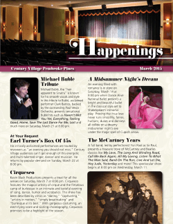 Happenings - Next Month - Century Village Theaters