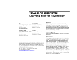 TELLab: An Experiential Learning Tool for Psychology