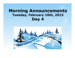 Morning Announcements - St. Thomas High School