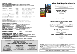 Weekly Notices - Viewfield Baptist Church