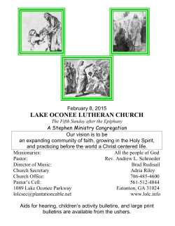 Current Bulletin - Lake Oconee Lutheran Church