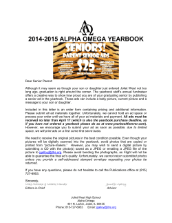 2014-2015 Yearbook - Place a Senior Parent Ad!