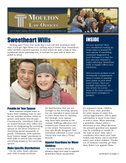 Learn more about Sweetheart Wills