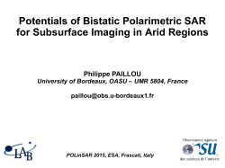 Potentials of Bistatic Polarimetric SAR for Subsurface