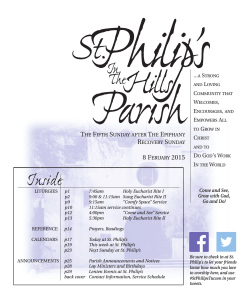 Weekly Bulletin - St. Philip`s In The Hills