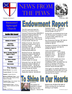 February Newsletter - Emmanuel Episcopal Church