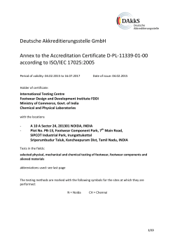 Deutsche Akkreditierungsstelle GmbH Annex to the