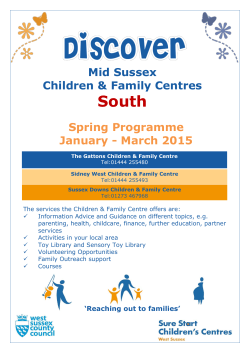 Mid Sussex Children & Family Centres Spring Programme January