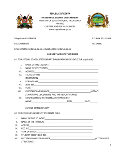 REPUBLIC OF KENYA NYANDARUA COUNTY GOVERNMENT