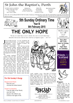 THE ONLY HOPE - St John the Baptist RC Church, Perth, Scotland