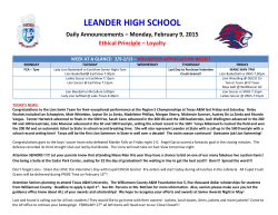 Daily Announcements - Leander High School