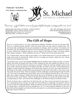The Gift of Hope - Saint Michael Catholic Community