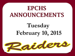 Student Announcements - East Peoria Community High School