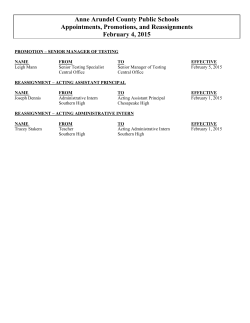 7/9/14 - 12/10/14 - Anne Arundel County Public Schools