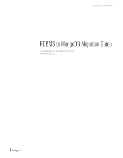 RDBMS to MongoDB Migration Guide