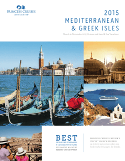 2015 MEDITERRANEAN & GREEK ISLES