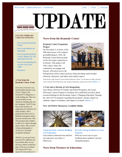 News from the Kennedy Center News from Partners in Education