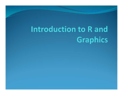 Introduction to R and Graphics