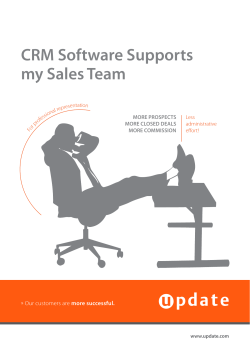 CRM Software Supports my Sales Team