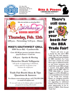 BBA Newsletter - Bedford Business Association