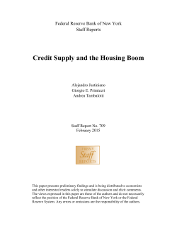 Credit Supply and the Housing Boom