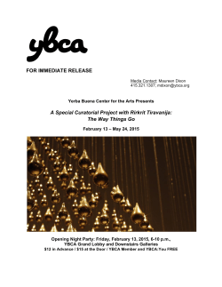 YBCA presents A Special Curatorial Project with Rirkrit Tiravanija