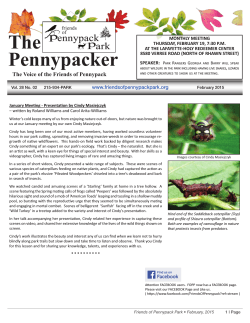Newsletter - Friends of Pennypack Park