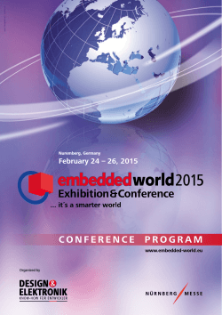 Program - embedded world Conference 2015