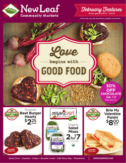 GOOD FOOD - New Leaf Community Markets