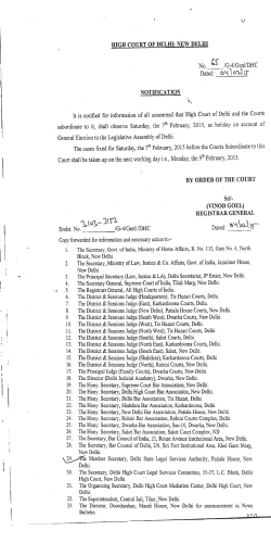 HIGH COURT OF DELHI: NEW DELHI No. 4S` IG