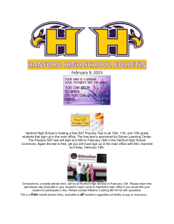 HHS Bulletin - Hanford High School