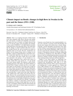 Climate impact on floods: changes in high flows in Sweden in the