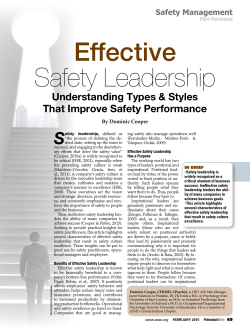 Effective Safety Leadership