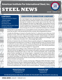 January 2015 - American Institute for International Steel